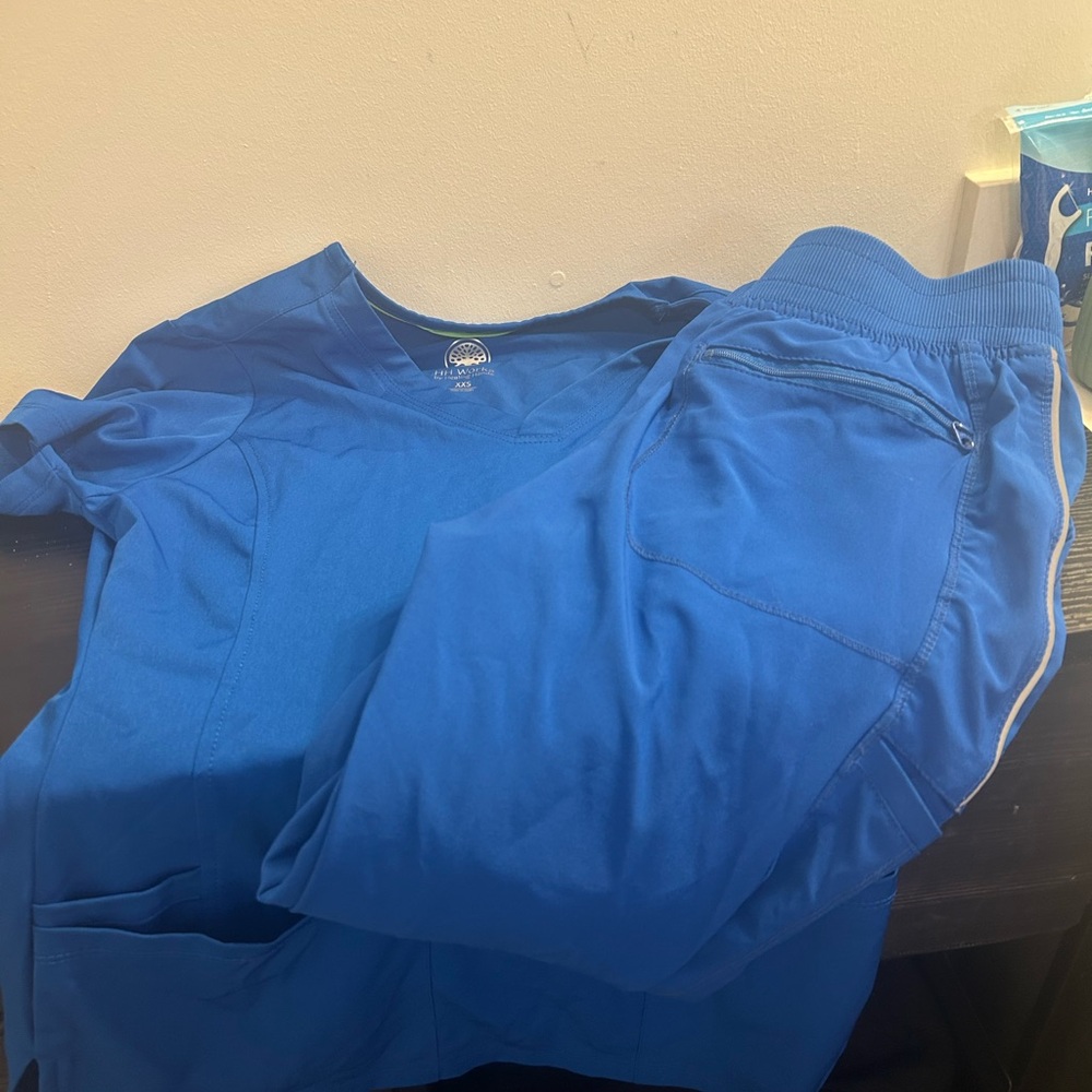 Healing Hands Royal Blue Scrub Set